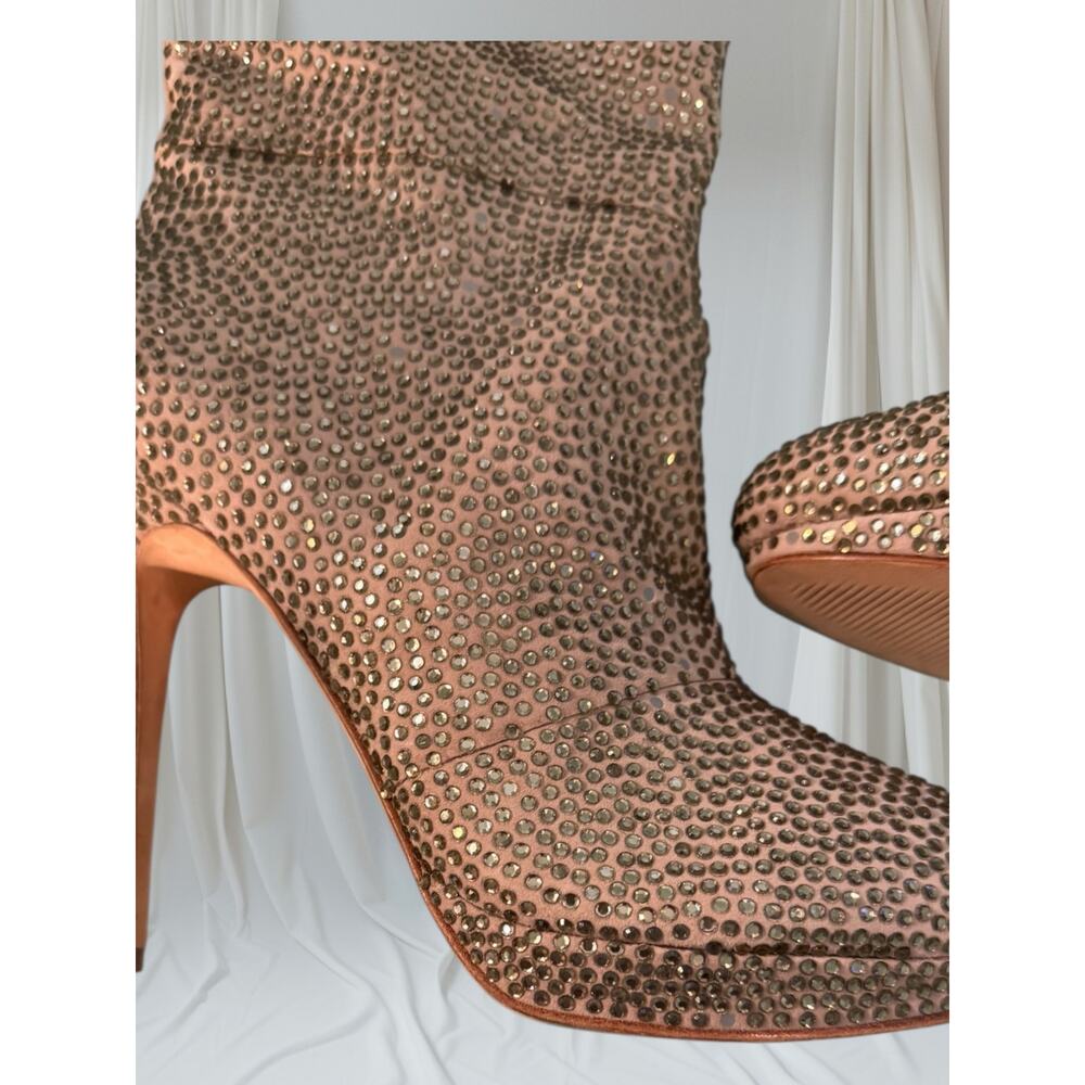 Luxury Vi-Tara Rhinestone Stiletto Boots | Italian Leather Sole | Size 7.5M - Picture 4 of 8